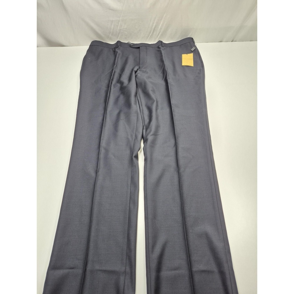 Galante Uomo Dress Pants Mens 48x36 Gray Wool Flat Front Unhemmed Italy NWT